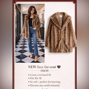 H&M Tan Fur Jacket